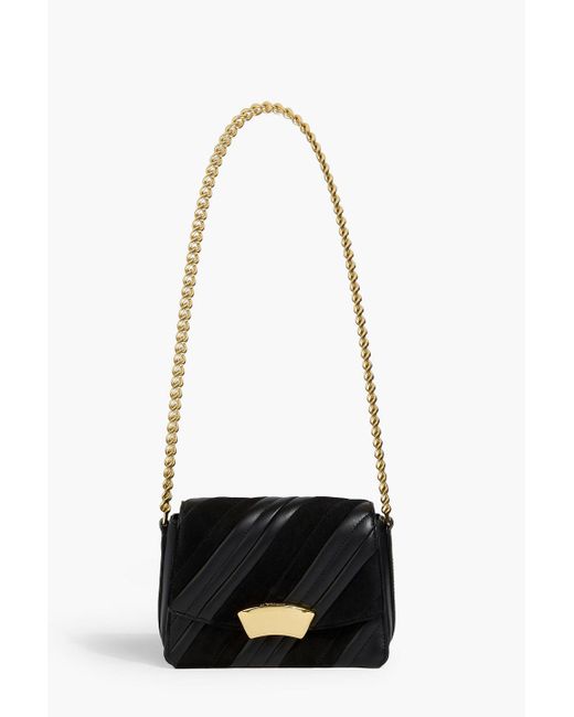 3.1 Phillip Lim White Id Quilted Leather And Suede Shoulder Bag