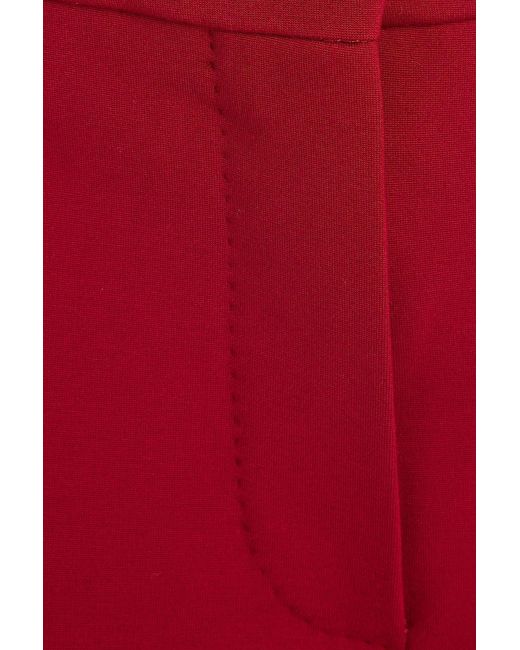 Max Mara Red Cropped Jersey Slim-Leg Pants