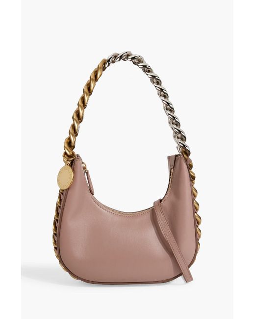 Stella McCartney Pink Frayme Mini Faux Leather Shoulder Bag
