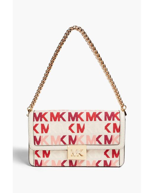 MICHAEL Michael Kors Sonia Medium Leather And Logojacquard Shoulder