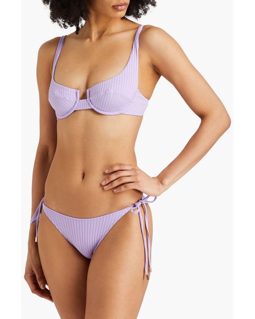 Melissa Odabash Purple Montreal bikini-oberteil mit bügel