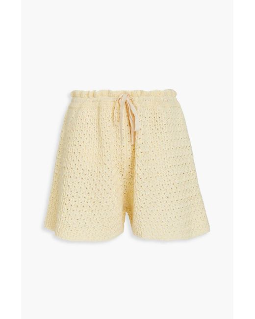 Jil Sander Natural Shorts aus gehäkelter baumwolle
