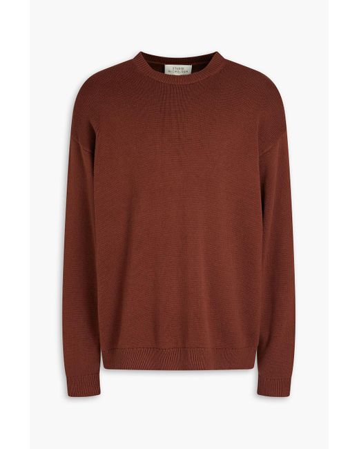 Studio Nicholson Brown Nimbus Oversized Merino Wool And Cotton-blend Sweater for men