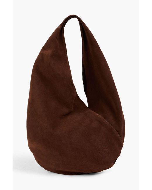 Aesther Ekme Brown Ora Suede Shoulder Bag