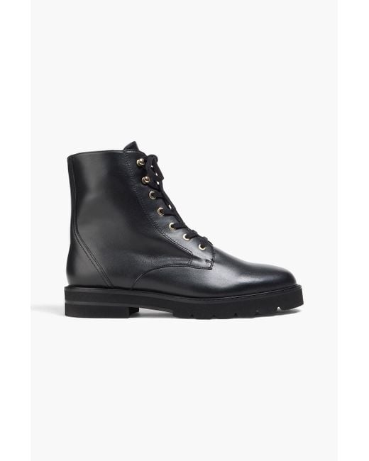 Stuart Weitzman Black Combat boots "mila" aus leder