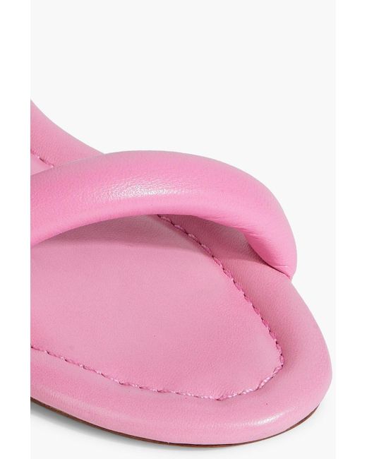 Alexandre Birman Pink Aysha 10 Padded Leather Sandals