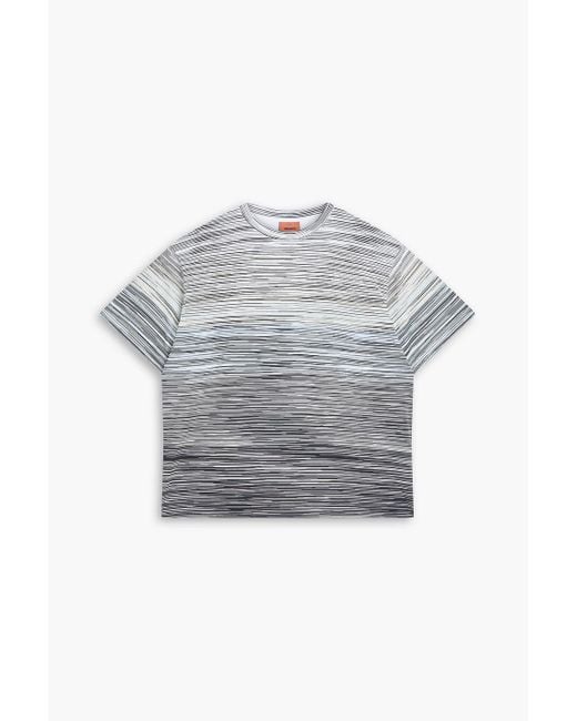 Missoni Gray Space-Dyed Cotton-Jersey T-Shirt for men