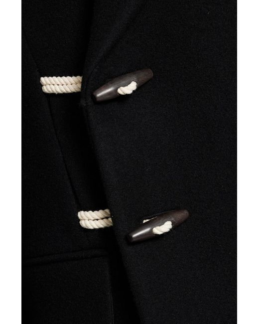LE17SEPTEMBRE Black Wool-blend Felt Coat for men