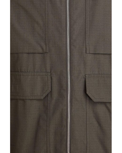 Sandro Brown Cotton Ripstop Hooded Field Jacket for men