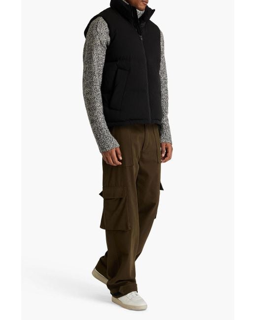 Sandro Black Quilted Shell Vest for men