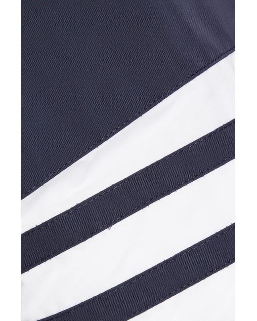 Thom Browne Blue Striped Shell Bomber Jacket