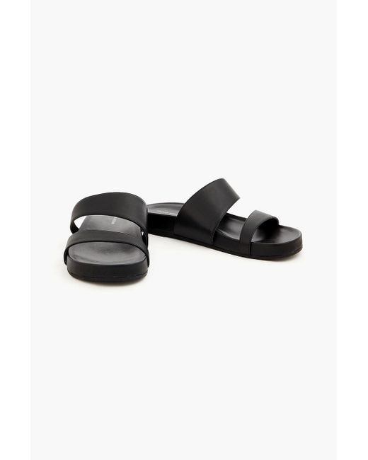 Stuart Weitzman Black Miami Leather Sandals
