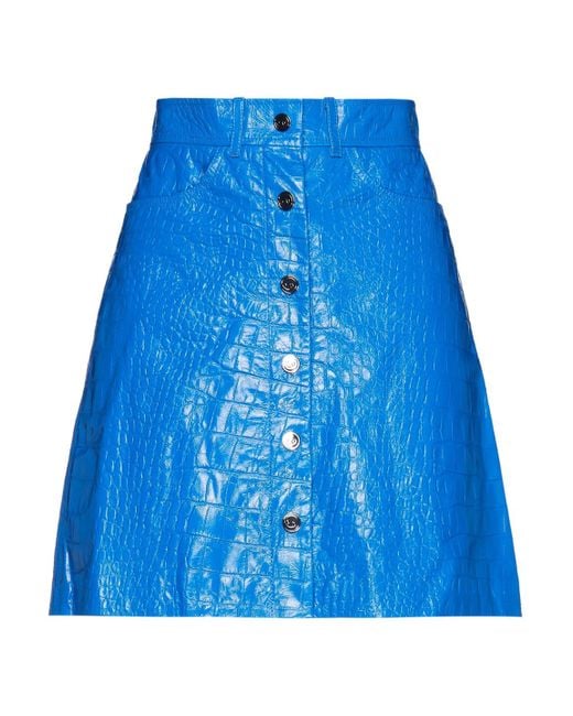 REMAIN Birger Christensen Carmela Croc-effect Leather Mini Skirt in ...