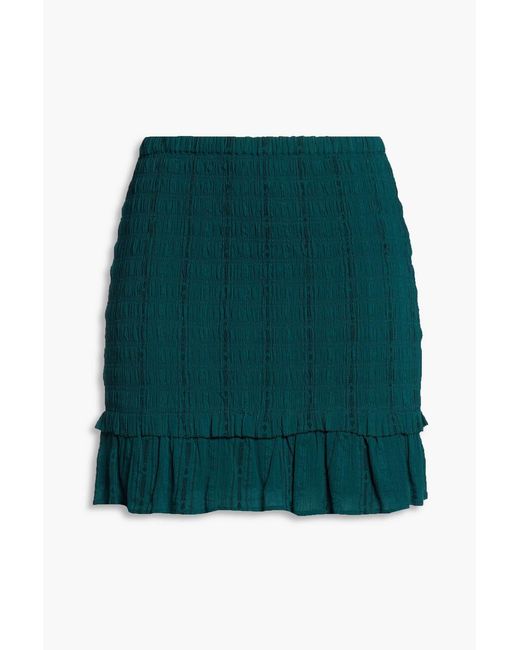 Isabel Marant Green Dorela Cotton-Blend Jacquard Mini Skirt