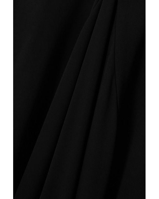 Magda Butrym Black Off-the-shoulder Appliquéd Stretch-crepe Mini Dress