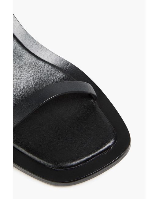 A.Emery Black Irving Leather Sandals