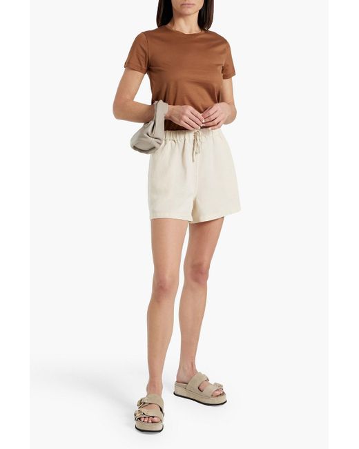 Onia Natural Linen And Lyocell-blend Shorts