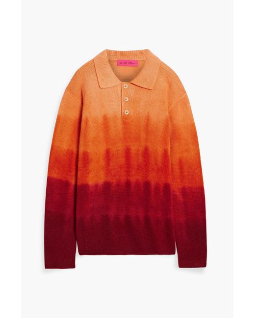 The Elder Statesman Pullover aus kaschmir mit polokragen und gradient-dye in Orange für Herren