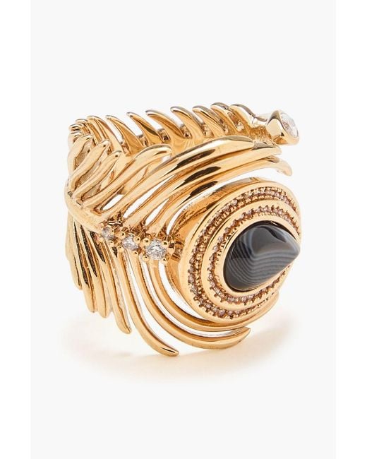Zimmermann Metallic Gold-tone Onyx Ring