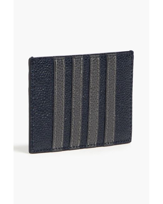 Thom Browne Blue Pebbled-leather Cardholder for men