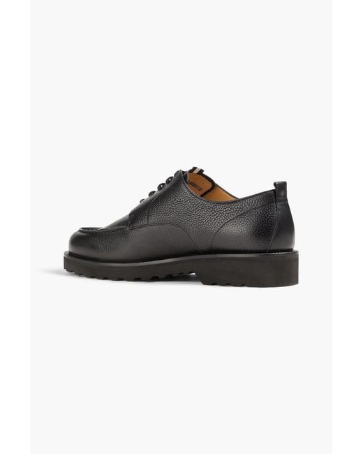 Bally Black Norber Pebbled-Leather Derby Shoes for men