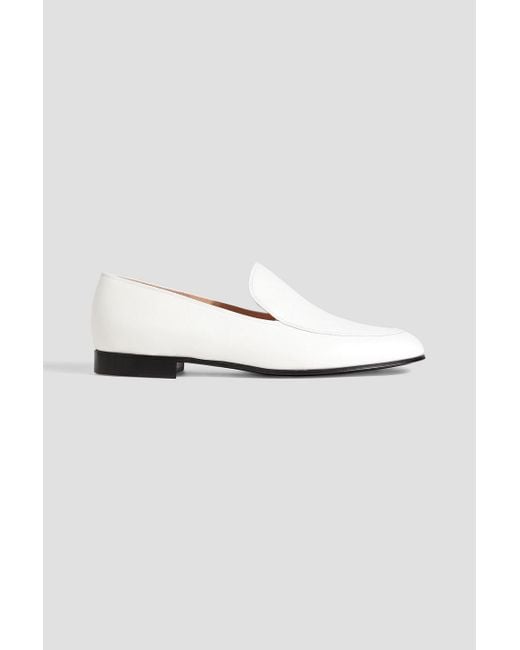 Gianvito Rossi White Marcel Leather Loafers