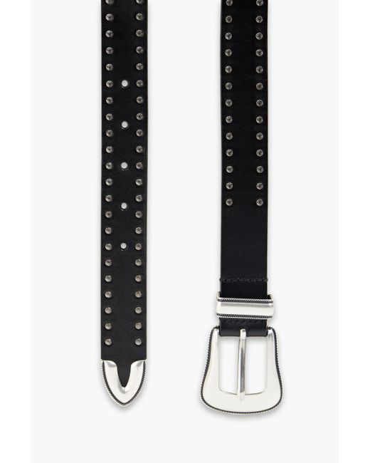IRO Black Dorsy Studded Leather Belt