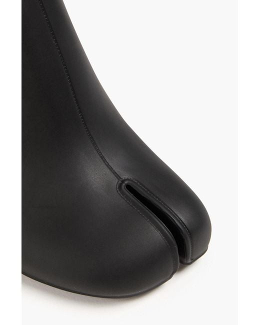 Maison Margiela Black Pvc Split-toe Ankle Boots