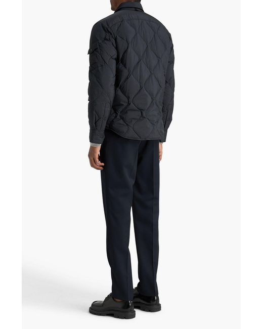 Rag & Bone Black Dane Quilted Shell Overshirt for men
