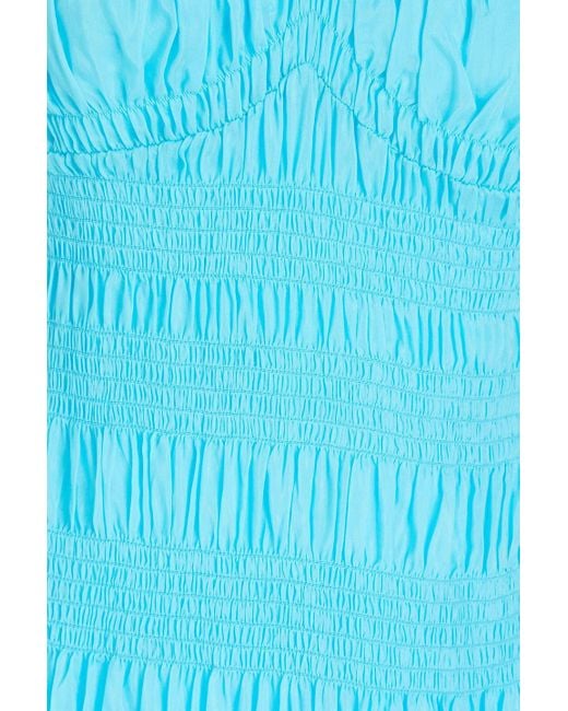 Nicholas Blue Kalli trägerloses maxikleid aus voile aus einer baumwoll-seidenmischung