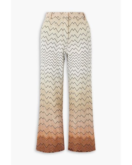 Missoni Natural Dégradé Crochet-knit Bootcut Pants