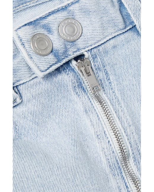 Isabel Marant Blue Vabelia Shirred Denim Mini Skirt