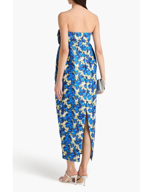 kikas printed midi dress Theresa Lace Trimmed Dress