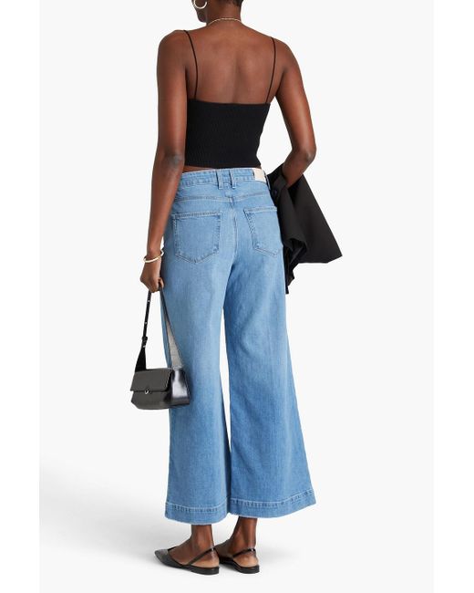 PAIGE Blue Harper hoch sitzende jeans mit weitem bein