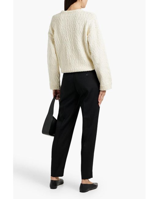 Totême  Black Wool-Twill Tapered Pants