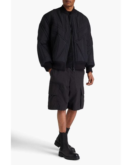 Y-3 Black Quilted Shell Bomber Jacket for men