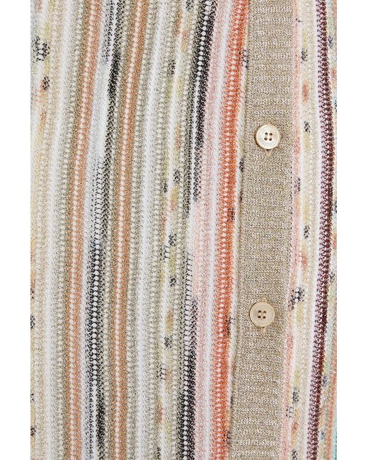 Missoni White Metallic Crochet-Knit Mini Skirt