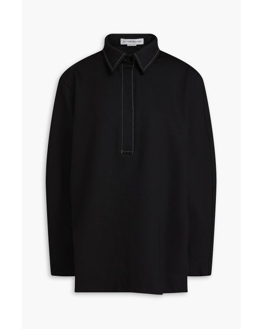 Victoria Beckham Black Jersey Polo Shirt