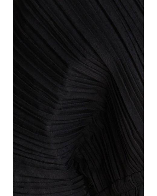 A.L.C. Black Stella oberteil aus plissiertem piqué