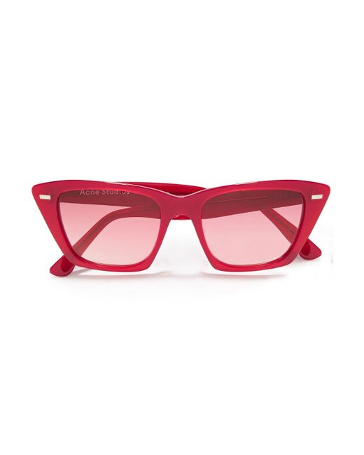 Acne Red Sonnenbrille mit d-rahmen aus azetat