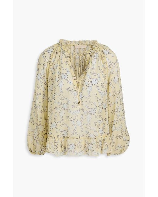 Ulla Johnson Women's White Rosine Floral-print Silk-georgette Blouse