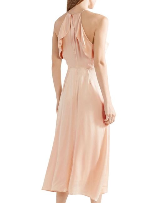 silk satin midi dress