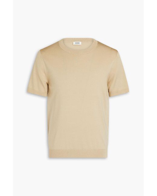 Sandro Natural Knitted T-shirt for men