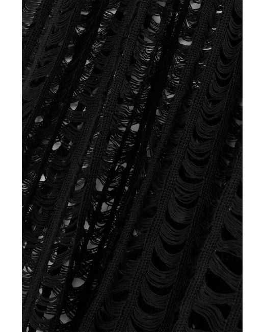Gabriela Hearst Black Althea Open-knit Silk Maxi Skirt