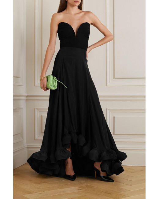 lanvin asymmetrical charmeuse dress Lanvin Asymmetrical Charmeuse Dress - Indigo