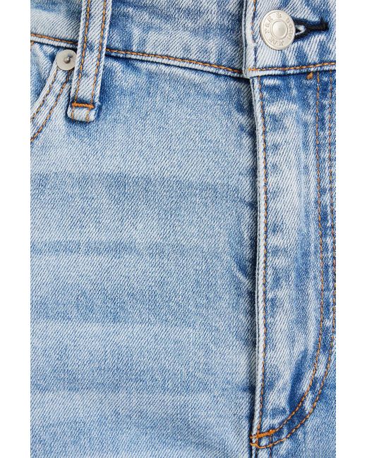 Rag & Bone Blue Casey Distressed High-rise Flared Jeans