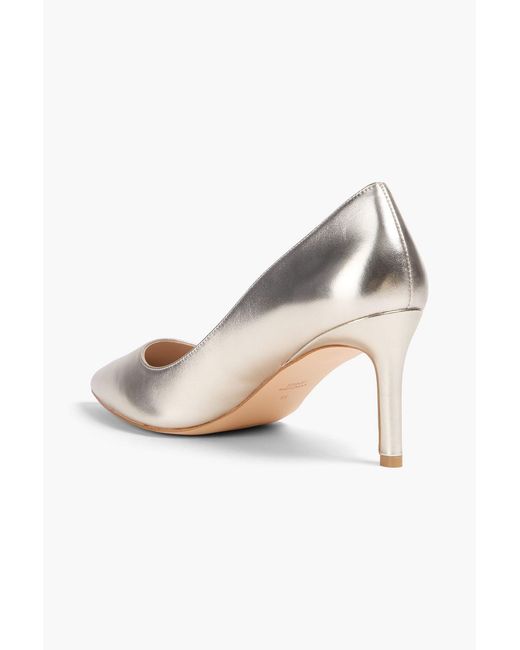Stuart Weitzman Metallic Leigh 75 Leather Pumps