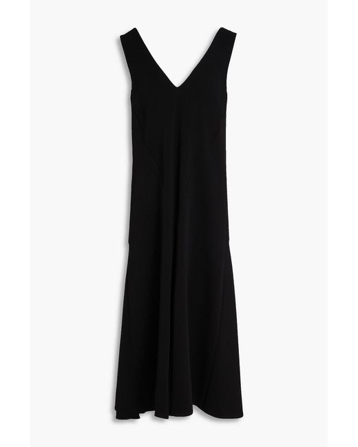 A.Emery Black Raven Crepe Midi Slip Dress