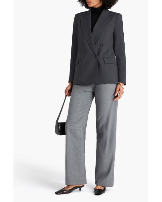 Joseph Black Jaden Double-Breasted Wool-Blend Twill Blazer