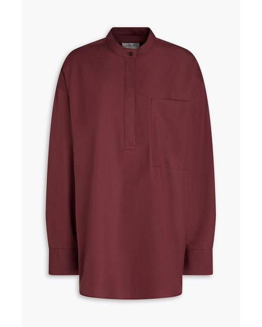Loulou de Saison Red Pavi Cotton-poplin Shirt